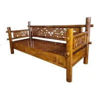 Canapea din lemn de tec indonezian, culoare: nuc Canapea din lemn de tec indonezian, culoare: nuc