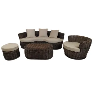 Living modern din ratan natural, canapea, fotoliu, masa, taburet Living modern din ratan natural, canapea, fotoliu, masa, taburet