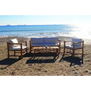 Mobila living din lemn de tec model PRIMITIVE 4 piese Mobila living din lemn de tec model PRIMITIVE 4 piese