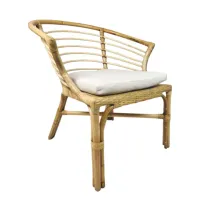 Scaun dining din bambus și ratan, ideal pentru utilizare în interior și exterior Scaun dining din bambus și ratan, ideal pentru utilizare în interior și exterior
