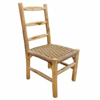 Scaun dining din lemn de tec si iarba de mare model DC-312 Scaun dining din lemn de tec si iarba de mare model DC-312