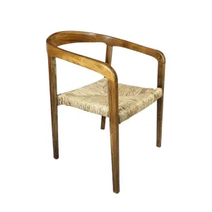 Scaun din lemn de tec și ratan natural împletit, model LC-601 Scaun din lemn de tec și ratan natural împletit, model LC-601